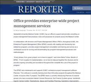 Büro bietet unternehmensweite Projektmanagementdienste an