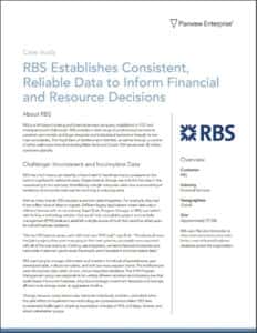 Die Royal Bank of Scotland (RBS) hat nun konsistente, verlässliche Daten für fundierte Finanz- und Ressourcenentscheidungen