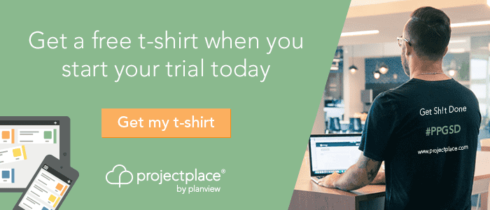 Get a free ProjectPlace t-shirt when you start your trial today