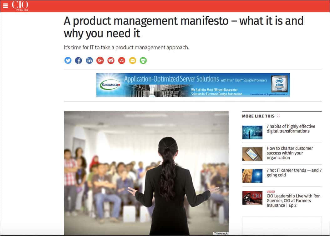 Ett produkthanteringsmanifest