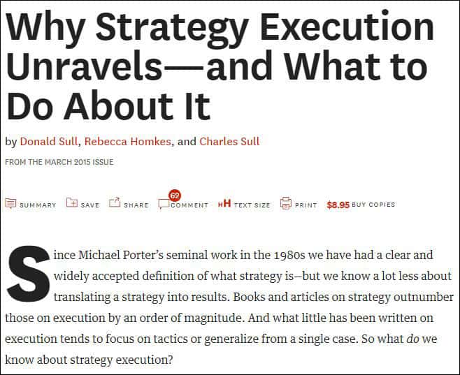 Why Strategy Execution Unravels - and What to Do About It