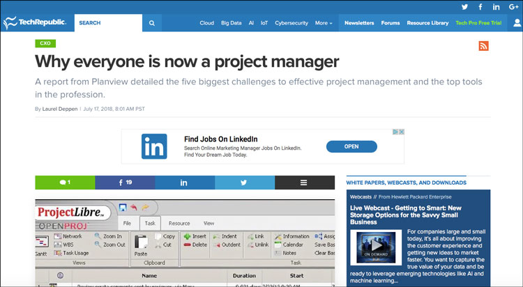 Tech Republic Why Everyone is Now a Project Manager