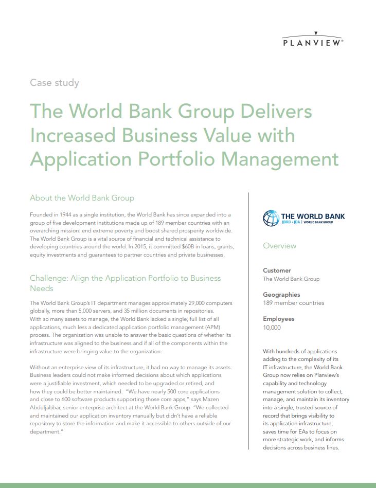 The World Bank Planview Case Study