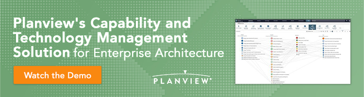 Planview capability and technology management for Enterprise Architecture demo