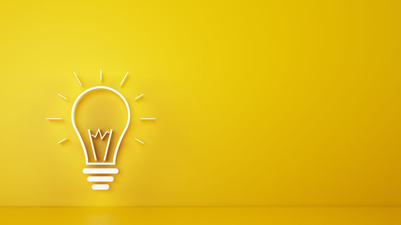 yellow light bulb for crowdsourcing ideas post