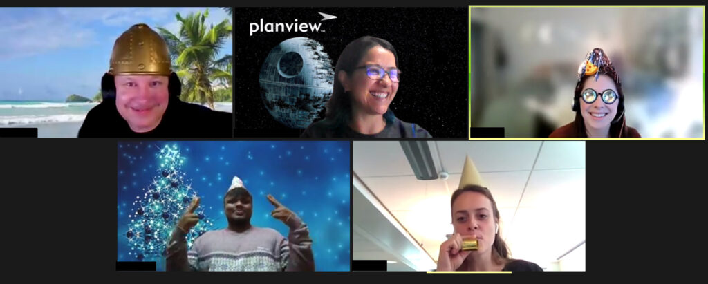 Zoom screenshot of team meeting